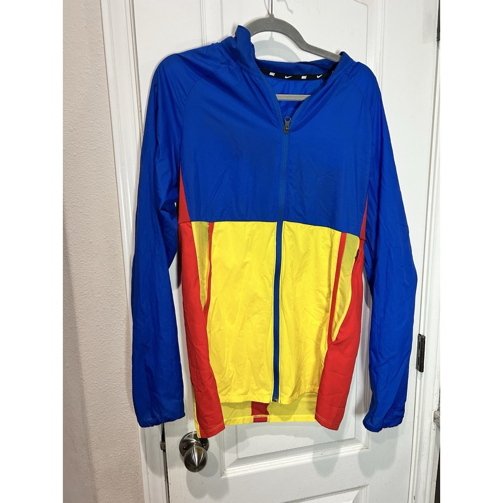 Nike Academy Big Swoosh Soccer Windbreaker Mens M Colorblock Lightweight